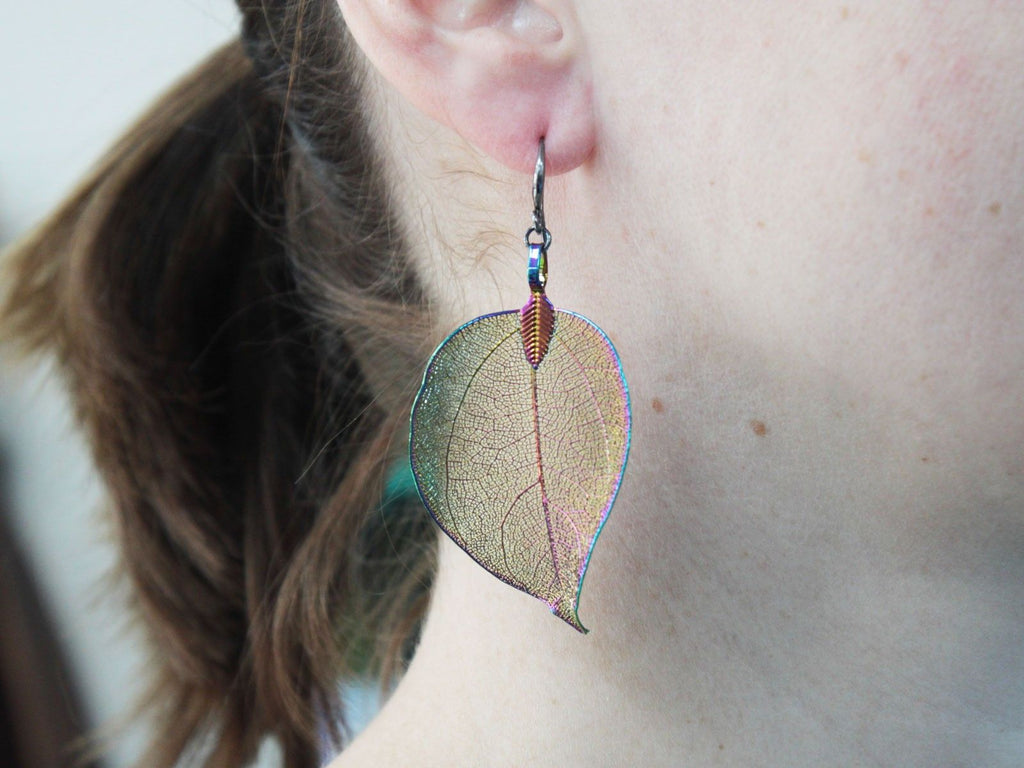 Earrings - Festive Fir Leaf - Silver