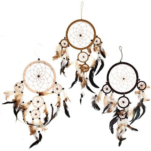 Bali Dreamcatcher - Large Round - Cream/Coffee/Choc
