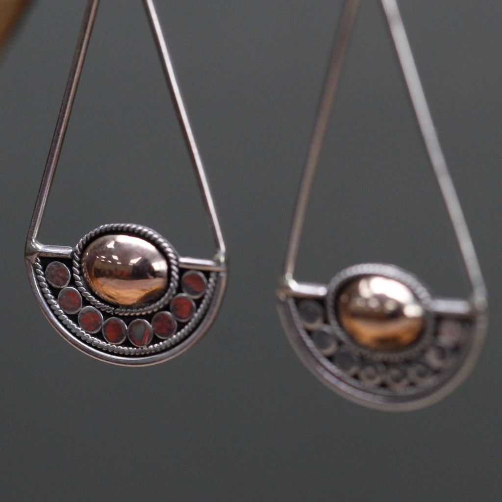 Silver &amp; Gold Earring - Luna Balance