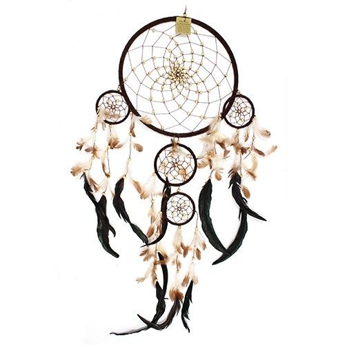 Bali Dreamcatcher - Large Round - Cream/Coffee/Choc