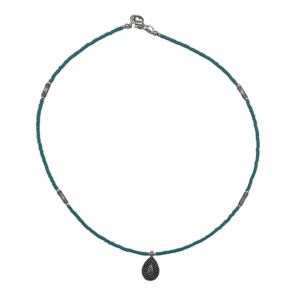 Nepalese Extra Fine Gem Necklace - Turquoise &amp; Teardrop