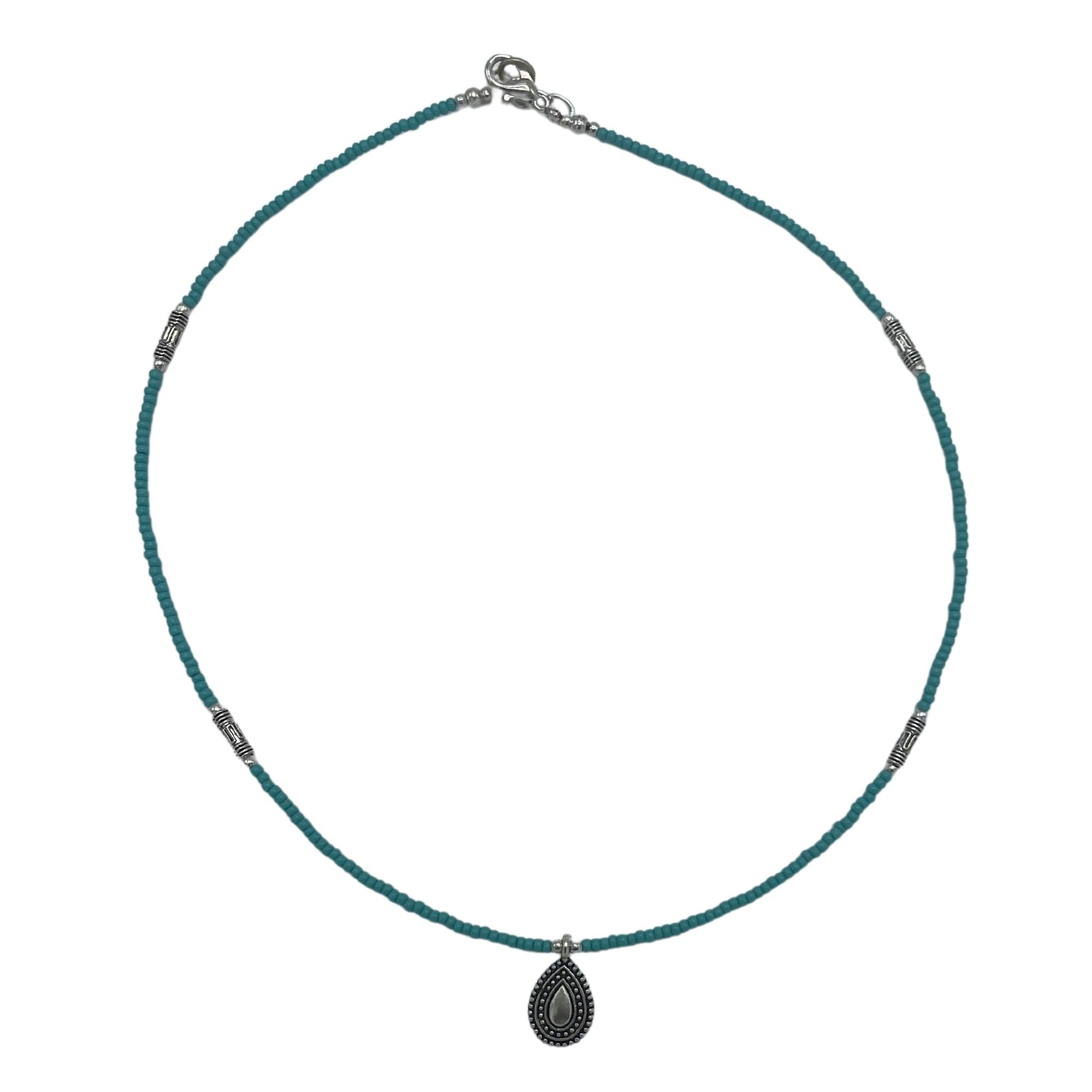 Nepalese Extra Fine Gem Necklace - Turquoise &amp; Teardrop