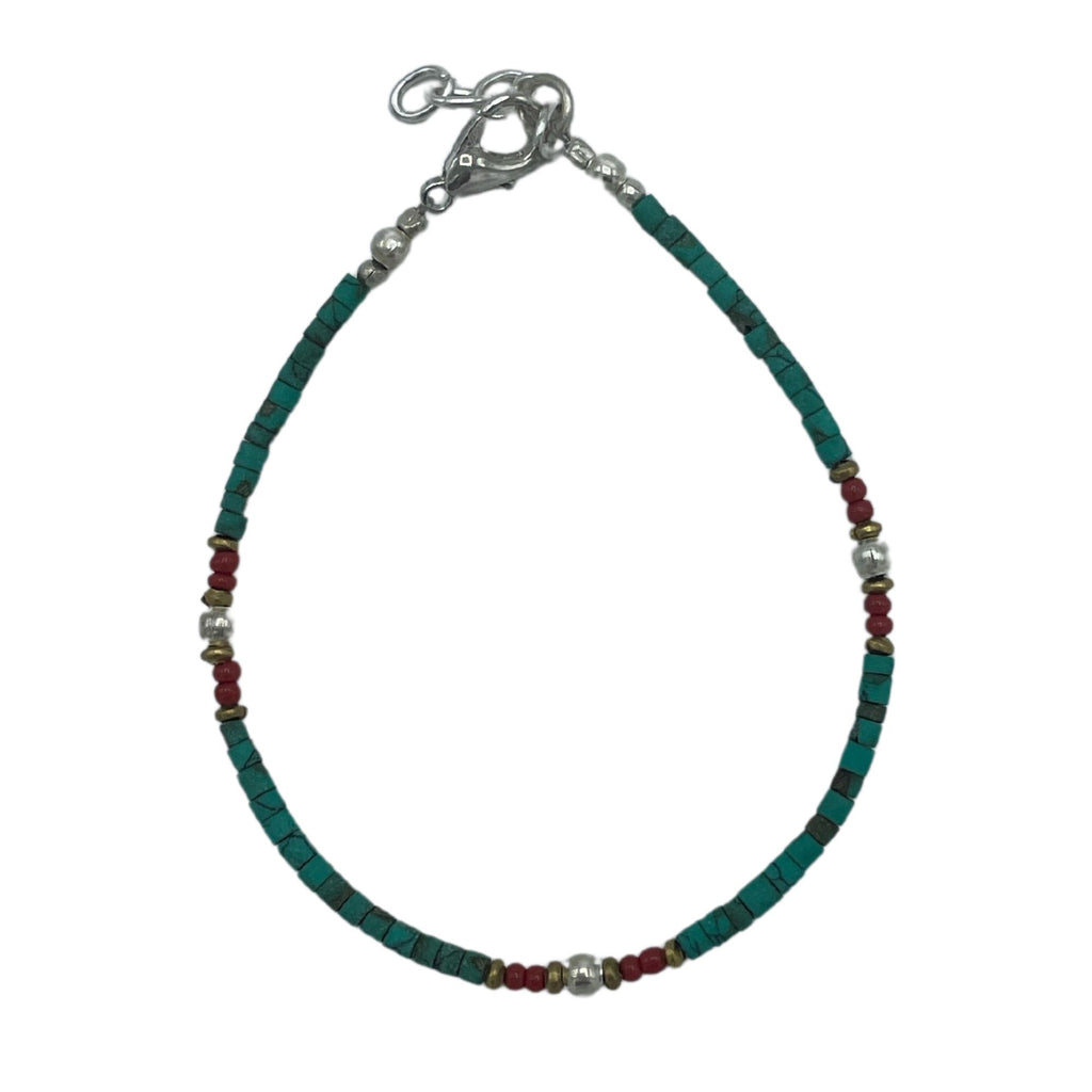 Nepalese Extra Fine Gem Bracelet - Turquoise &amp; Stone