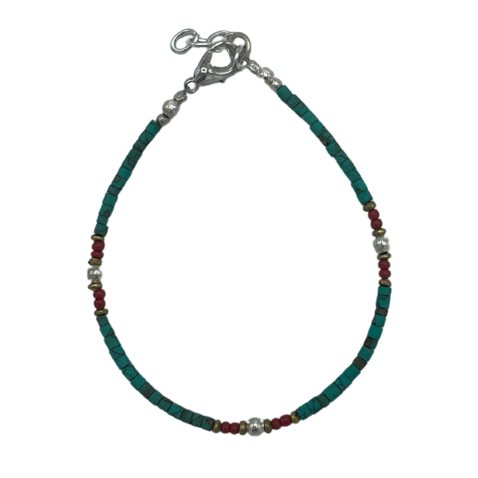 Nepalese Extra Fine Gem Bracelet - Turquoise &amp; Stone