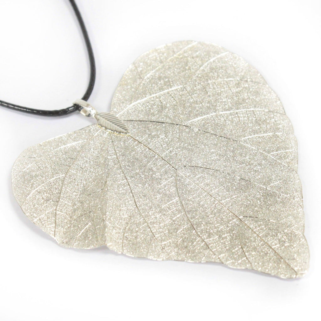 Necklace - Heart Leaf - Silver