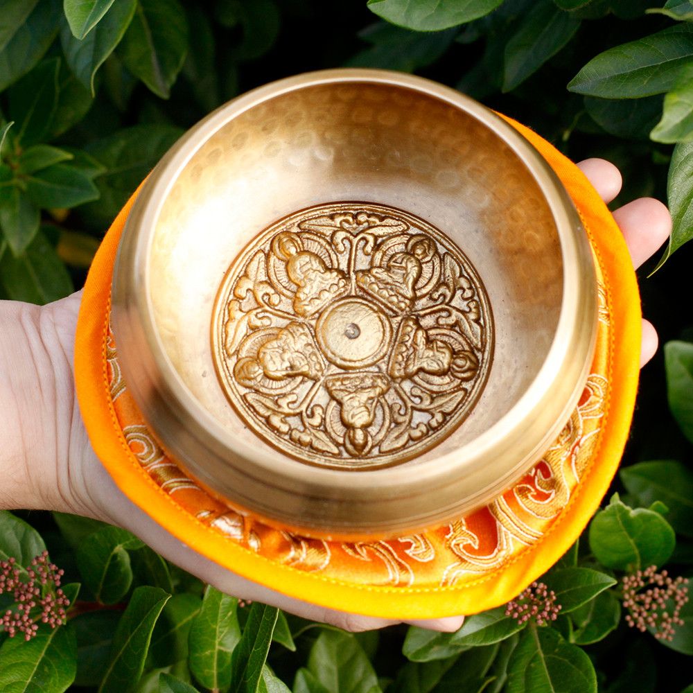 Juego de cinco cuencos tibetanos de Buda de 10 cm (mín. 400 g)