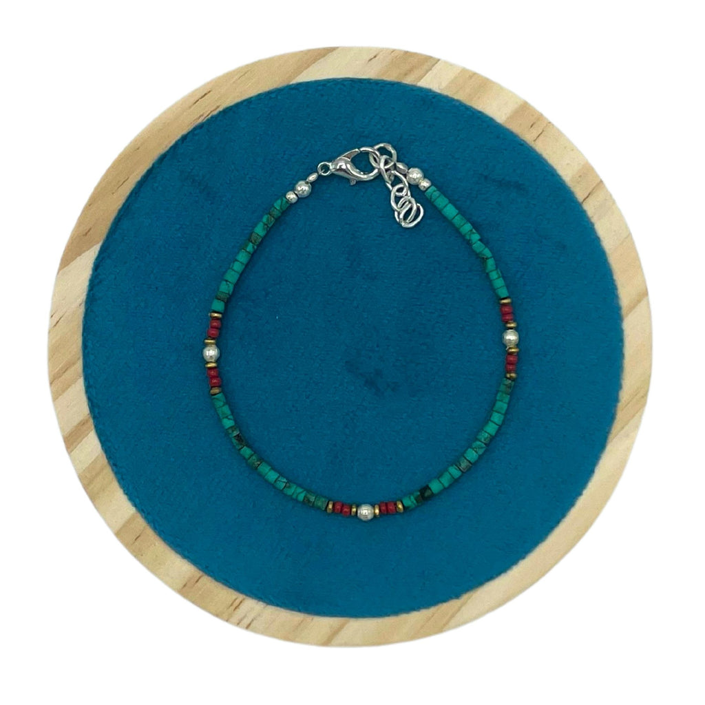 Nepalese Extra Fine Gem Bracelet - Turquoise &amp; Stone
