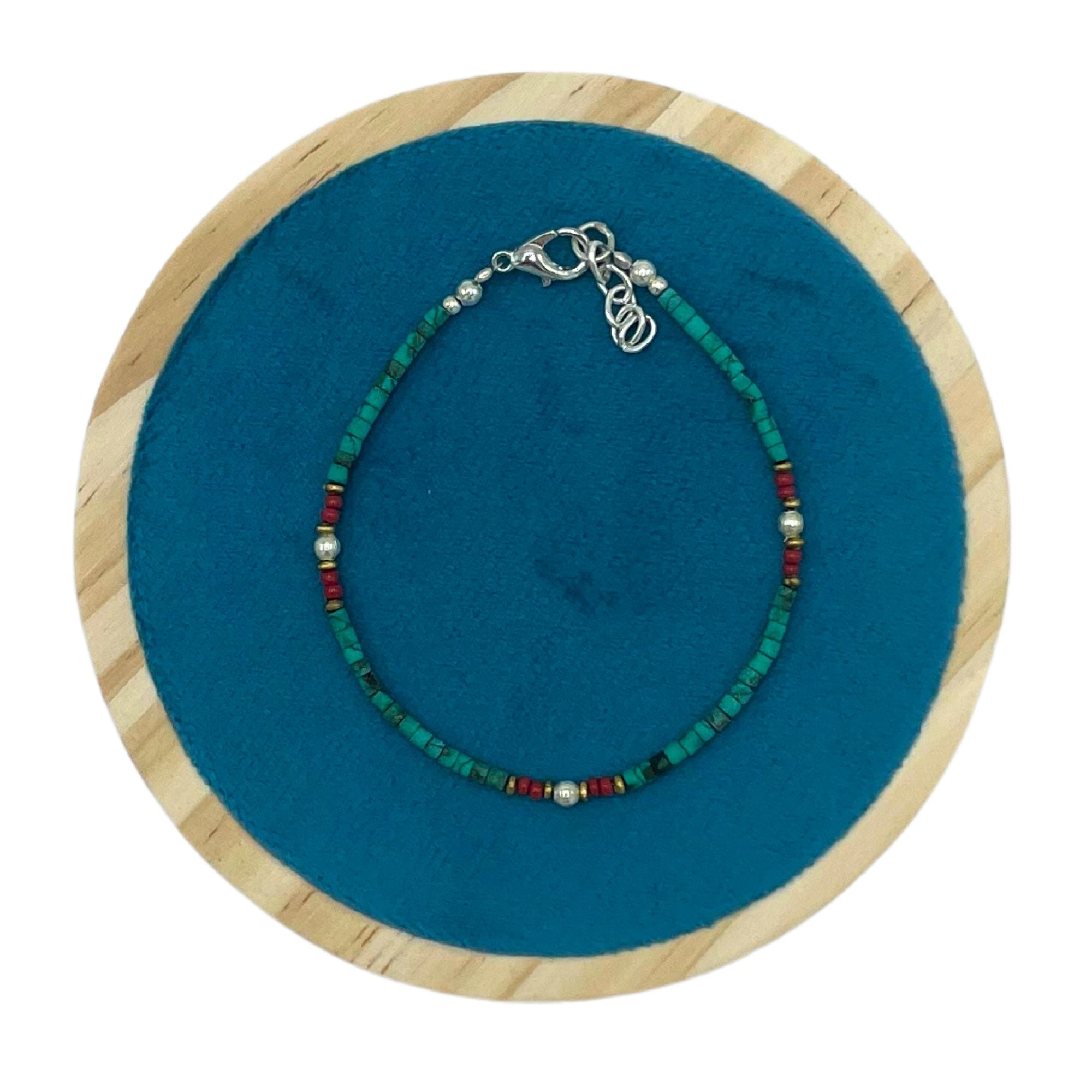 Nepalese Extra Fine Gem Bracelet - Turquoise &amp; Stone