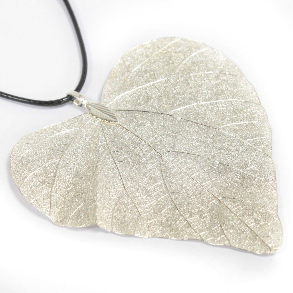 Necklace - Heart Leaf - Silver