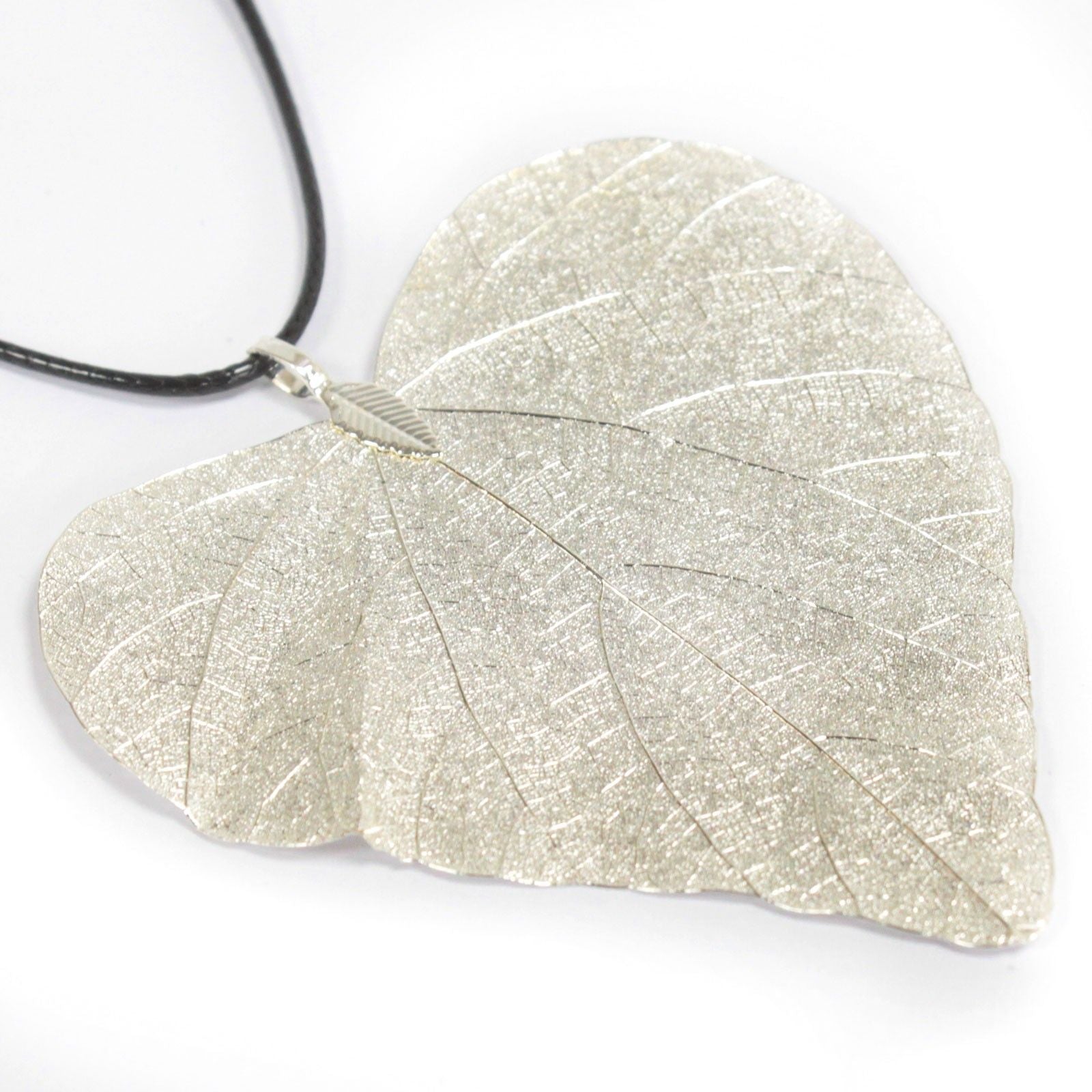 Necklace - Heart Leaf - Silver