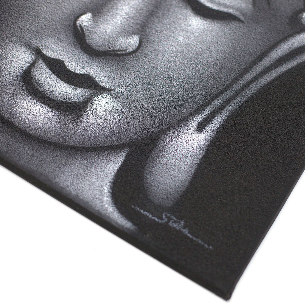 Buddah Painting - Gray Sand Finish