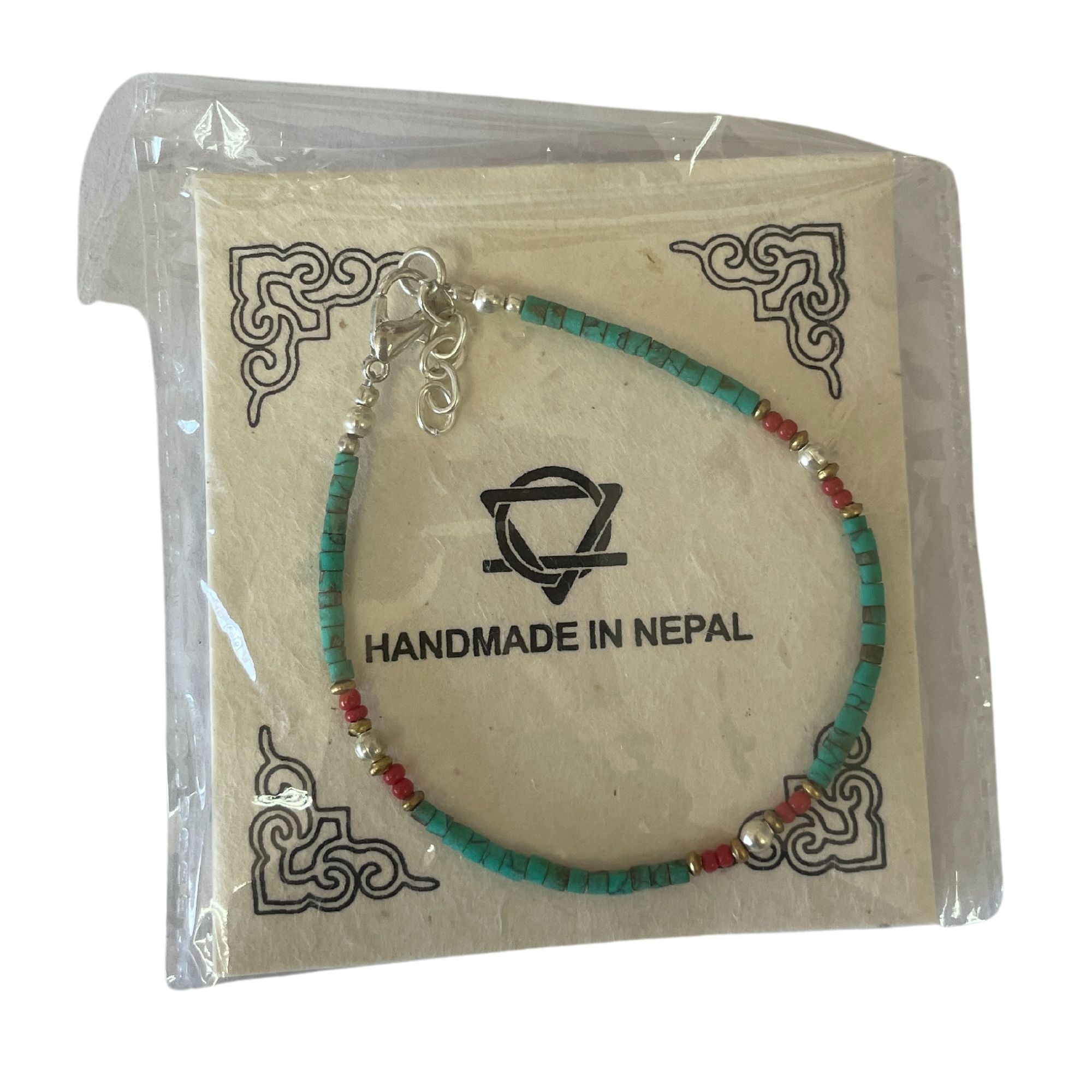 Nepalese Extra Fine Gem Bracelet - Turquoise &amp; Stone