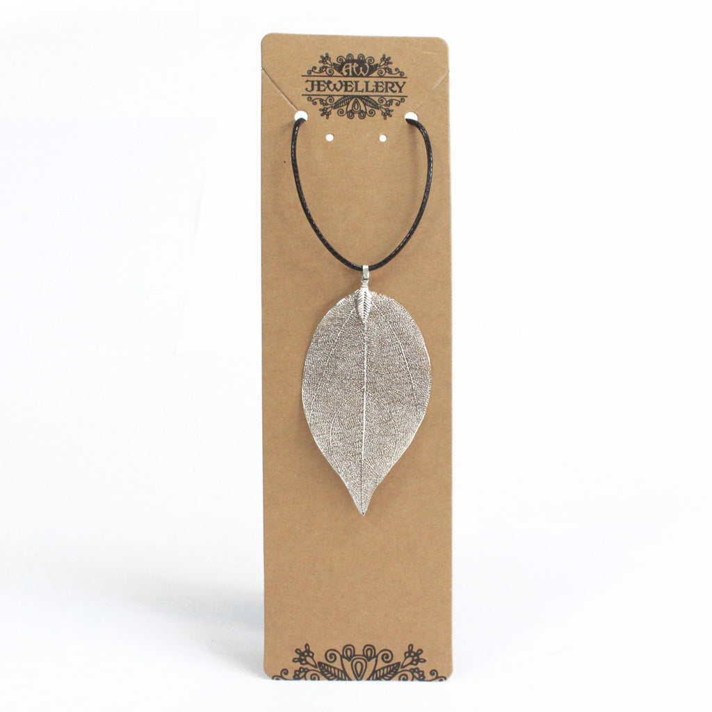 Necklace - Bravery Leaf - Blue