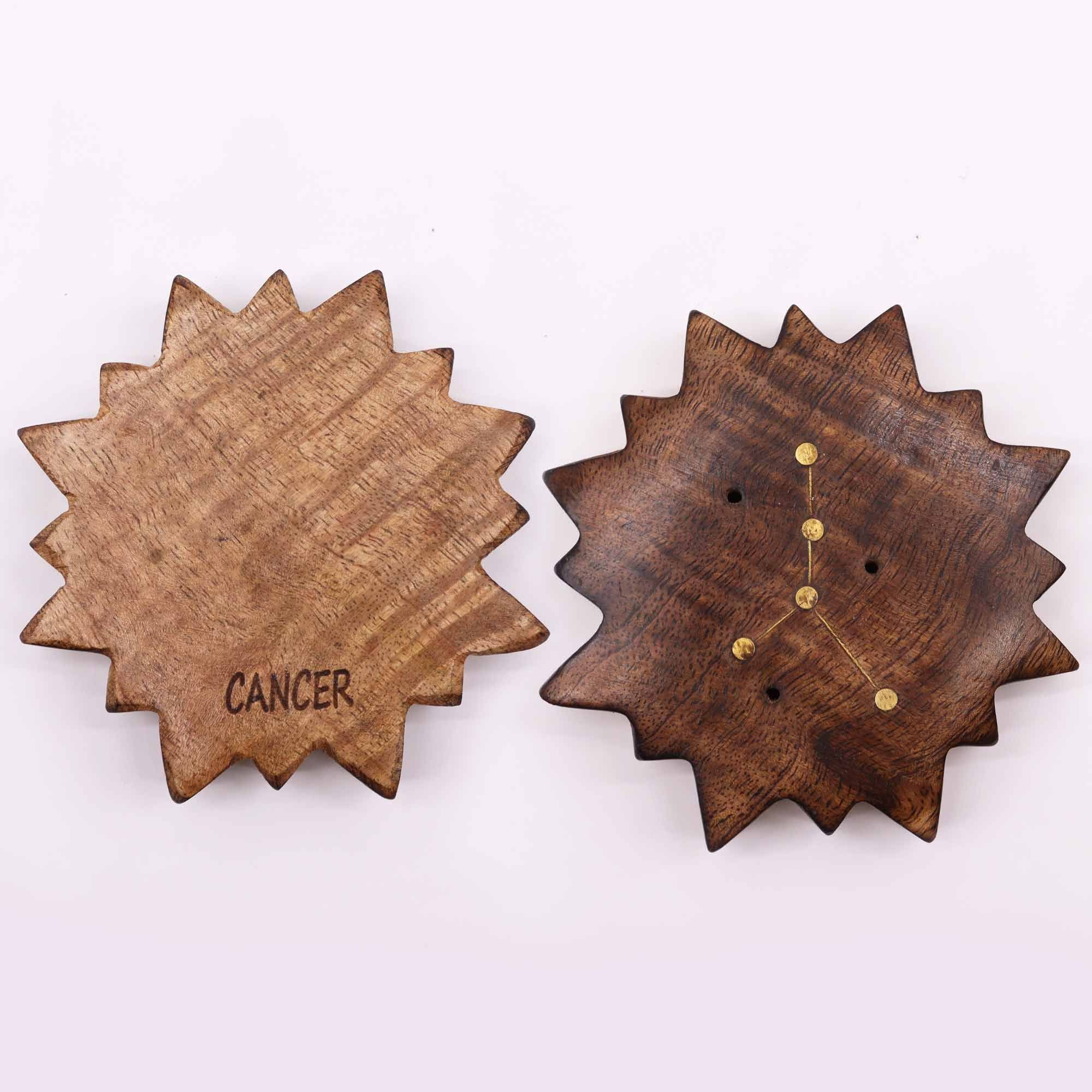 Engraved and Brass Zodiac Sign Incense Burners - Sun