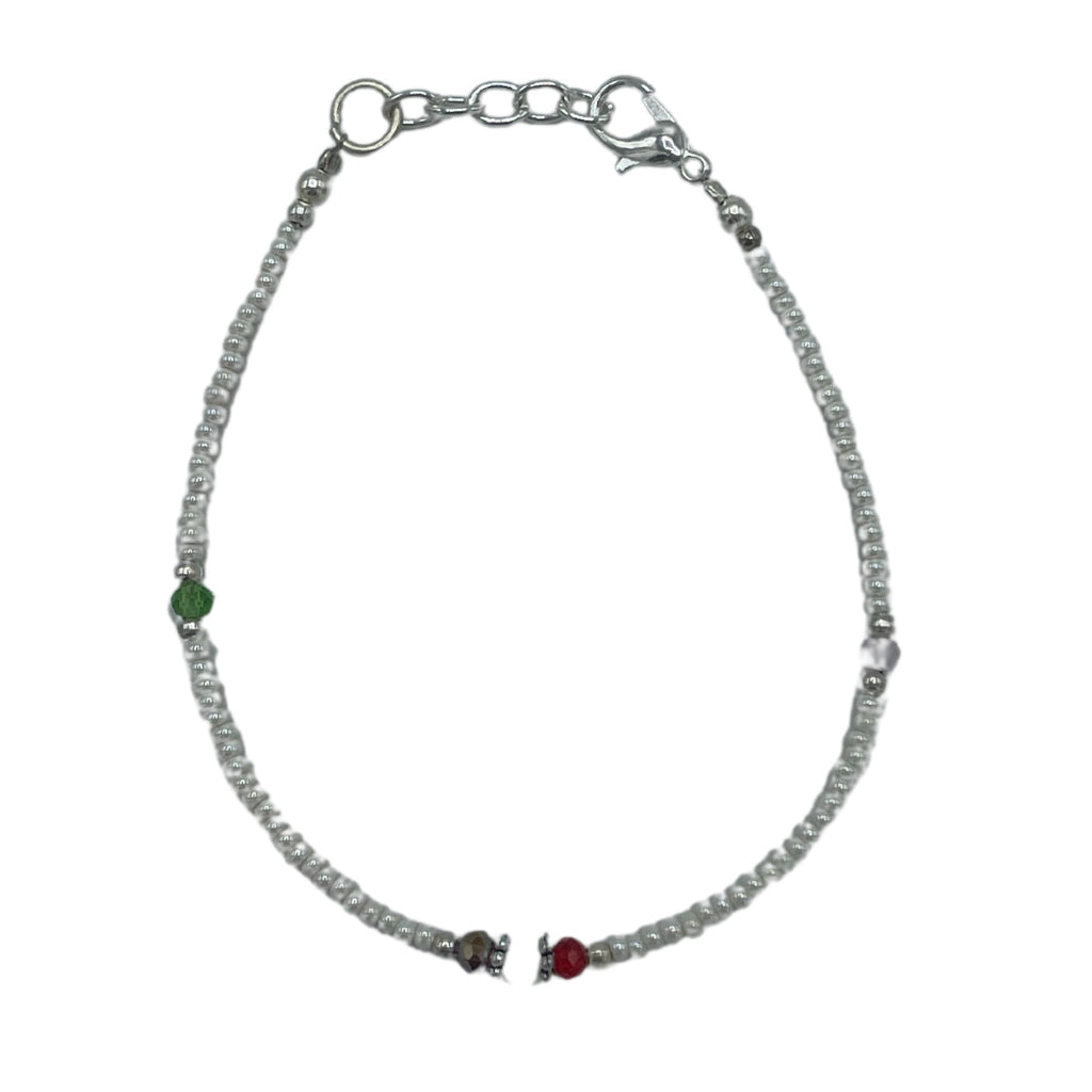 Nepalese Extra Fine Gem Bracelet - Pearl &amp; Cut Beads