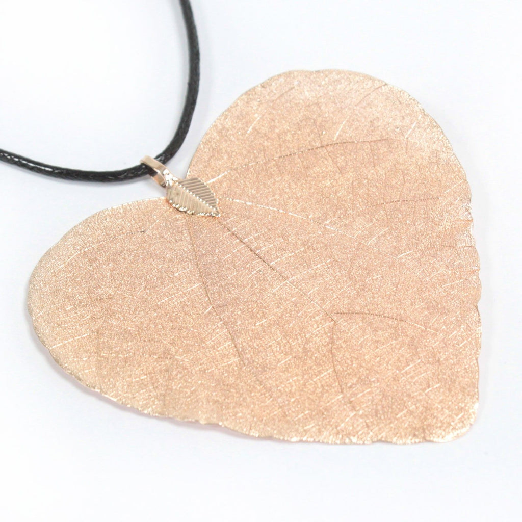 Necklace - Heart Leaf - Lavender