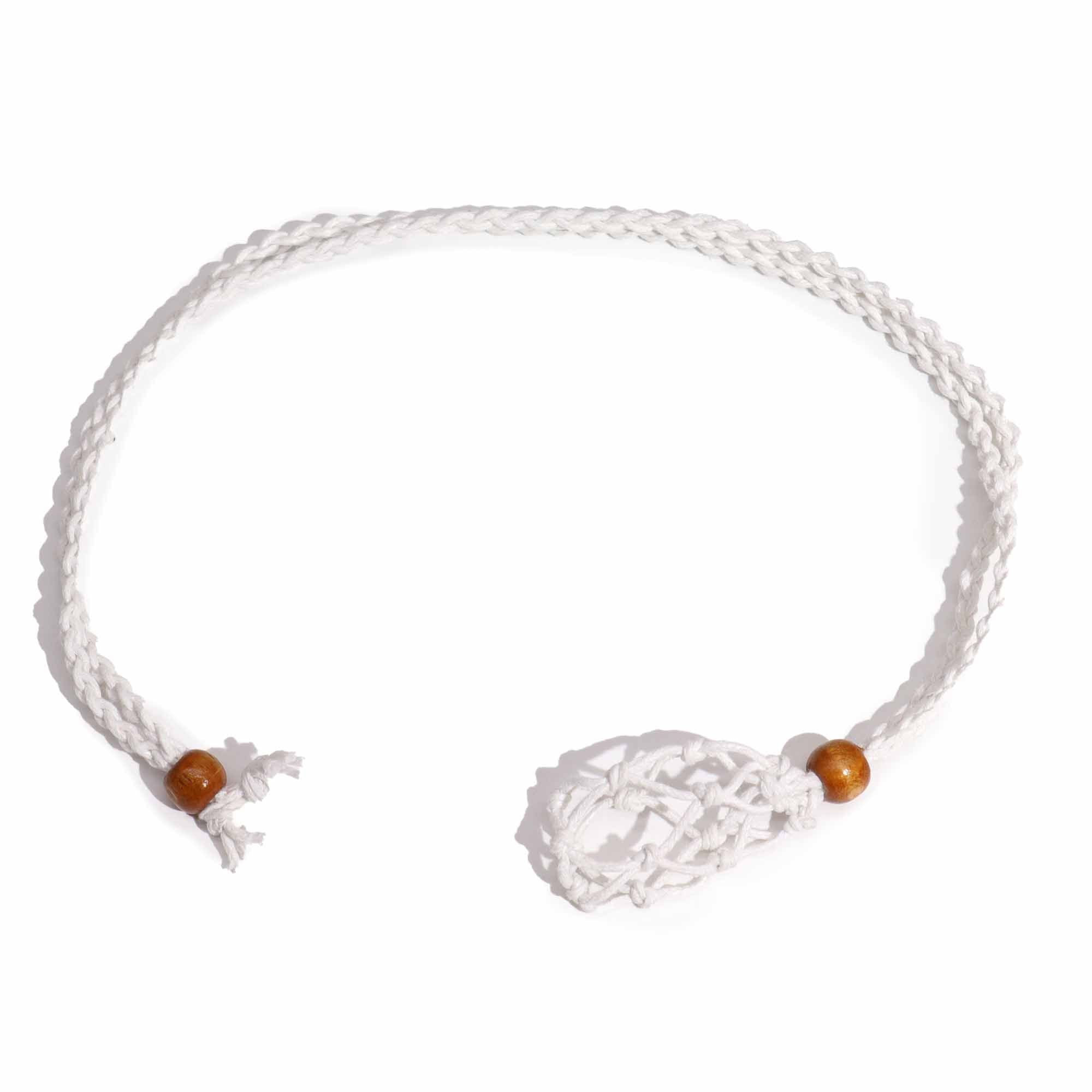 Crystal Gemstone Necklace Cord 45cm/18inch - White