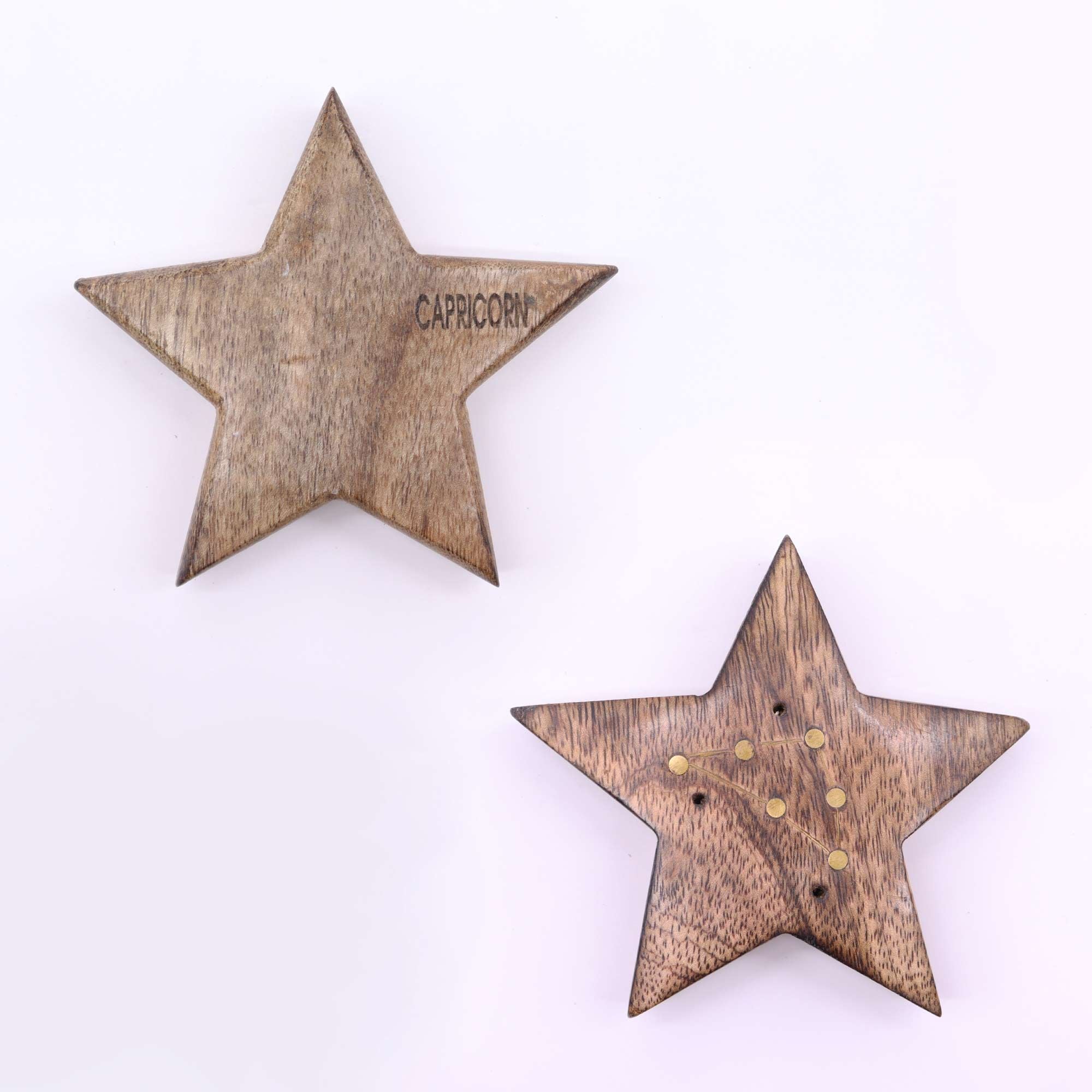 Engraved and Brass Zodiac Sign Incense Burners - Star