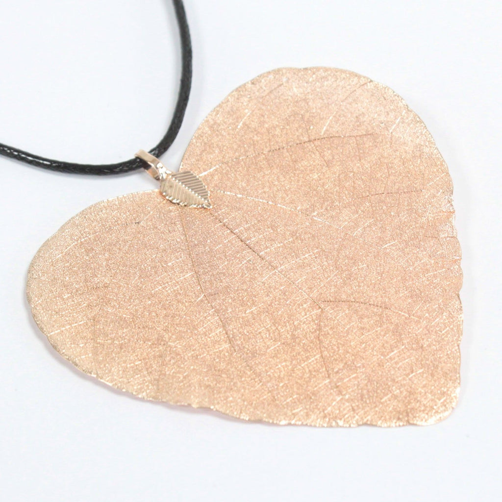 Necklace - Heart Leaf - Lavender
