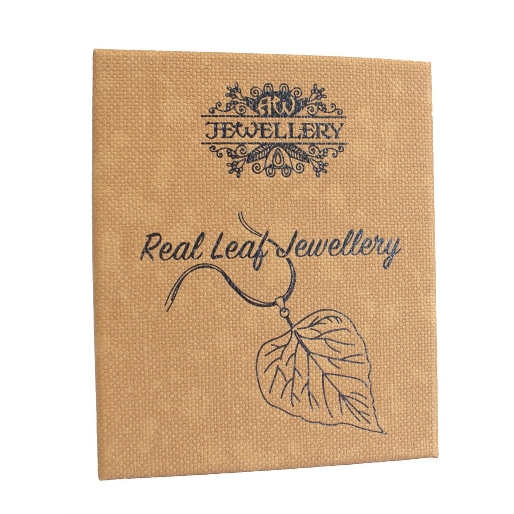 Necklace &amp; Earring Set - Bravery Leaf - Blue