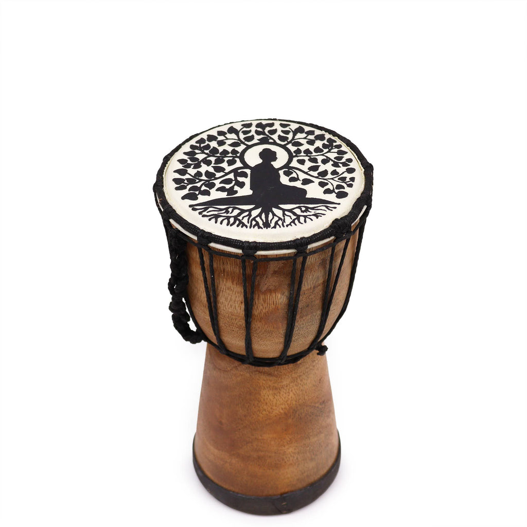 Handgemaakte djembe met brede bovenkant - 25 cm
