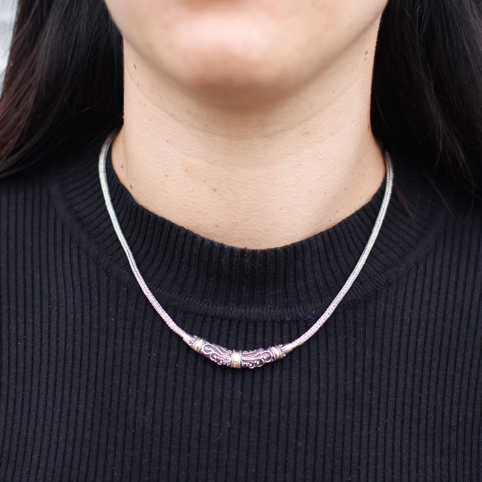 Silver &amp; Gold Bracelet - Tribal