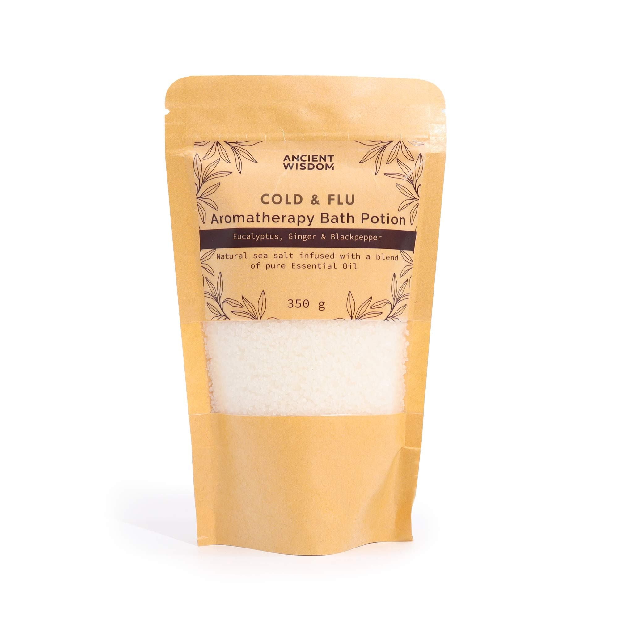 Aromatherapy Bath Potion in Kraft Bag 350g - Colds &amp; Flu
