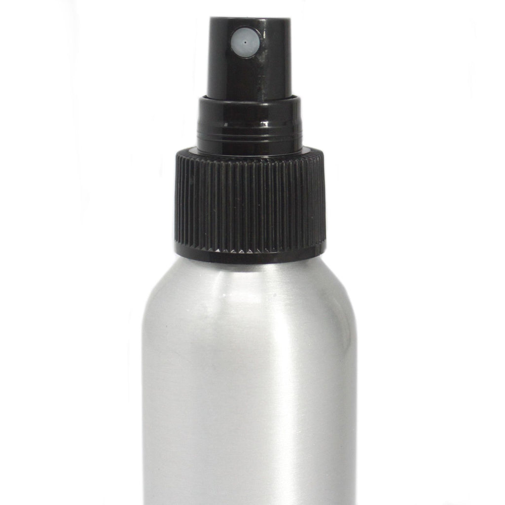 100ml Aluminum Bottle with Black Spray Top