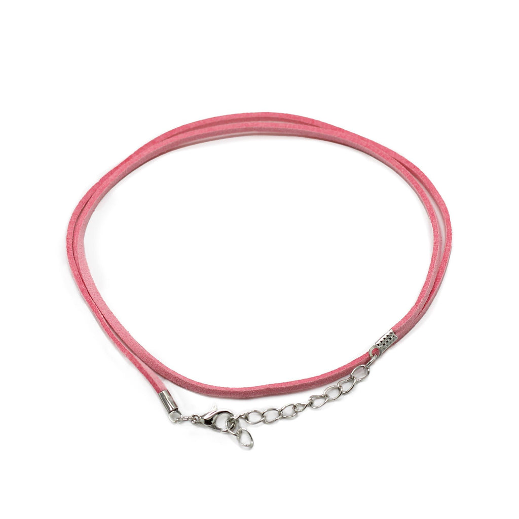 Packs Faux Suede Pendant Cords - 2.5mm x 55cm - Pink A064
