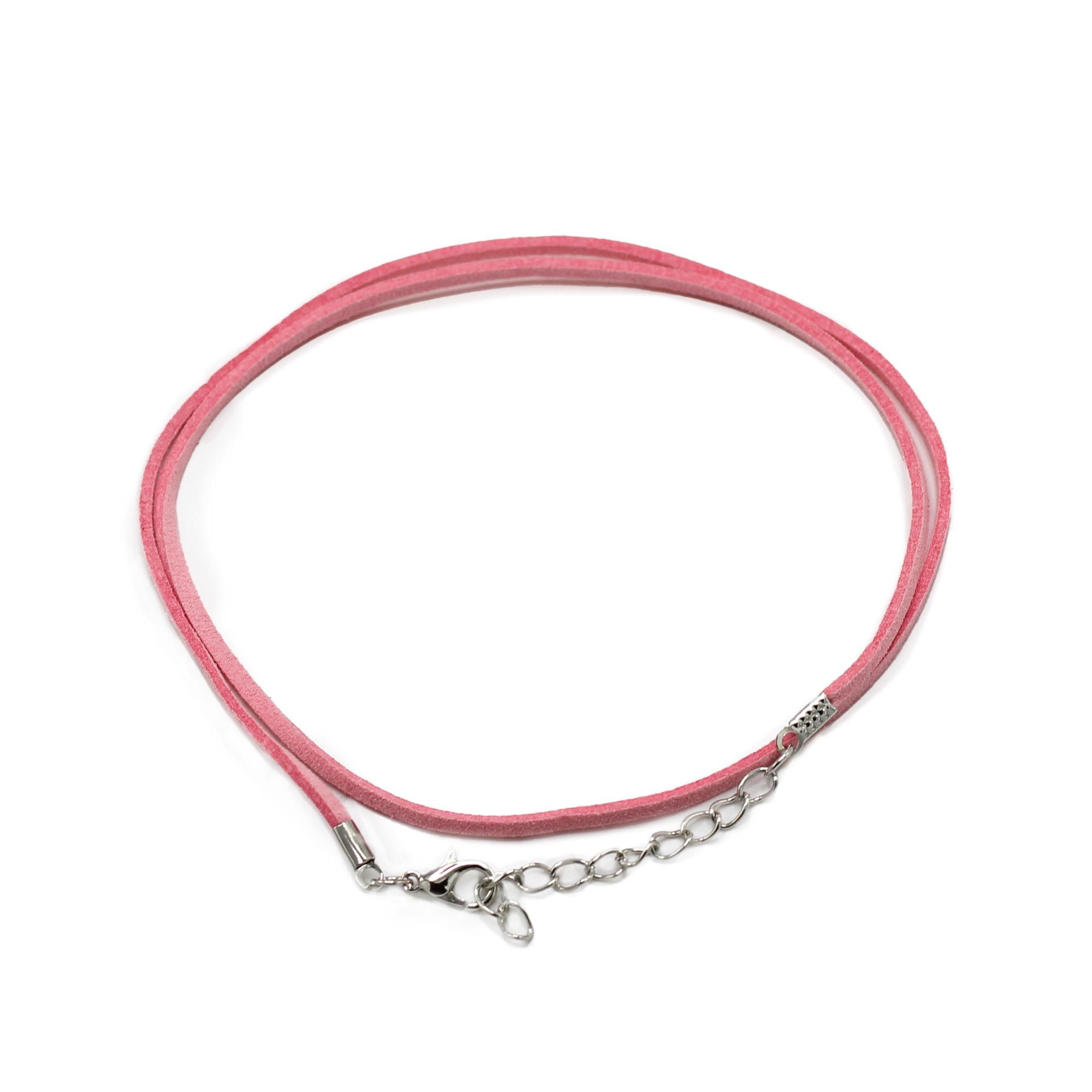 Packs Faux Suede Pendant Cords - 2.5mm x 55cm - Pink A064
