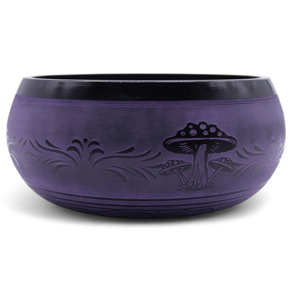 Cuenco tibetano con forma de hongo, sonido extra fuerte, color morado (23 x 10,5 cm, 1,3 kg)