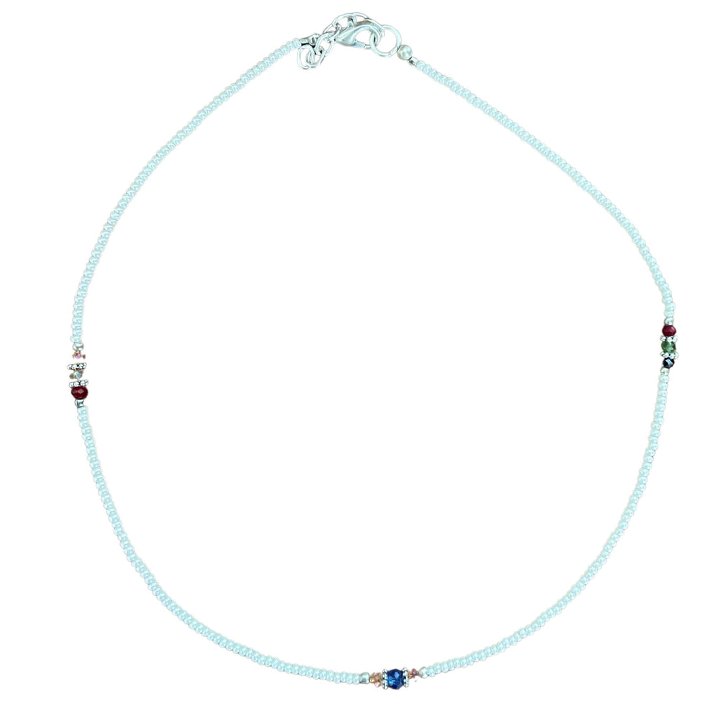 Nepalese Extra Fine Gem Necklace - Pearl &amp; Cut Beads