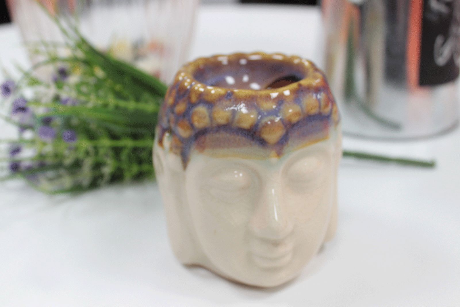 Buddha Oil Burner - Ivory &amp; Mint