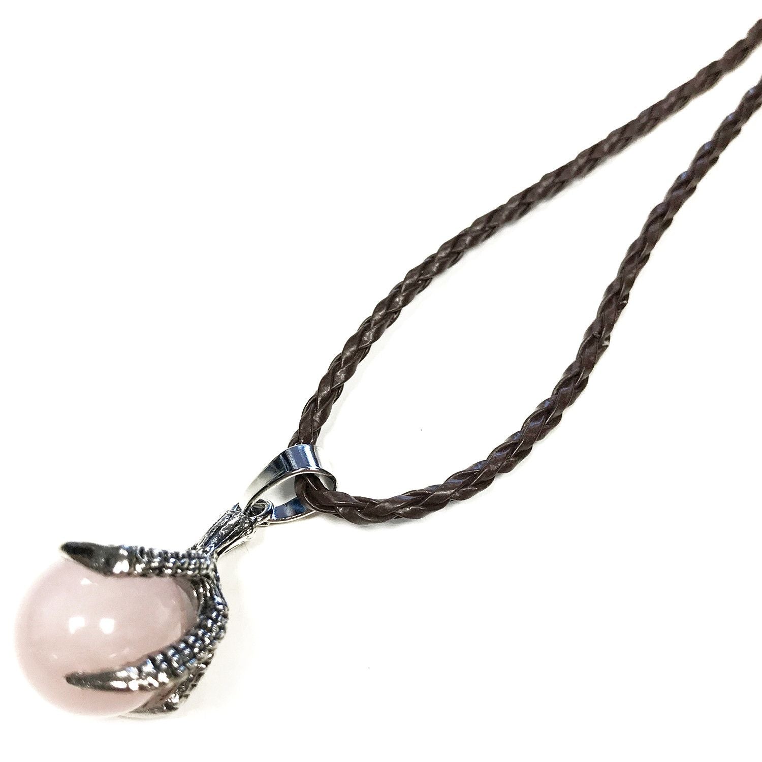 Small Dragon Claw Pendent - Rose Quartz