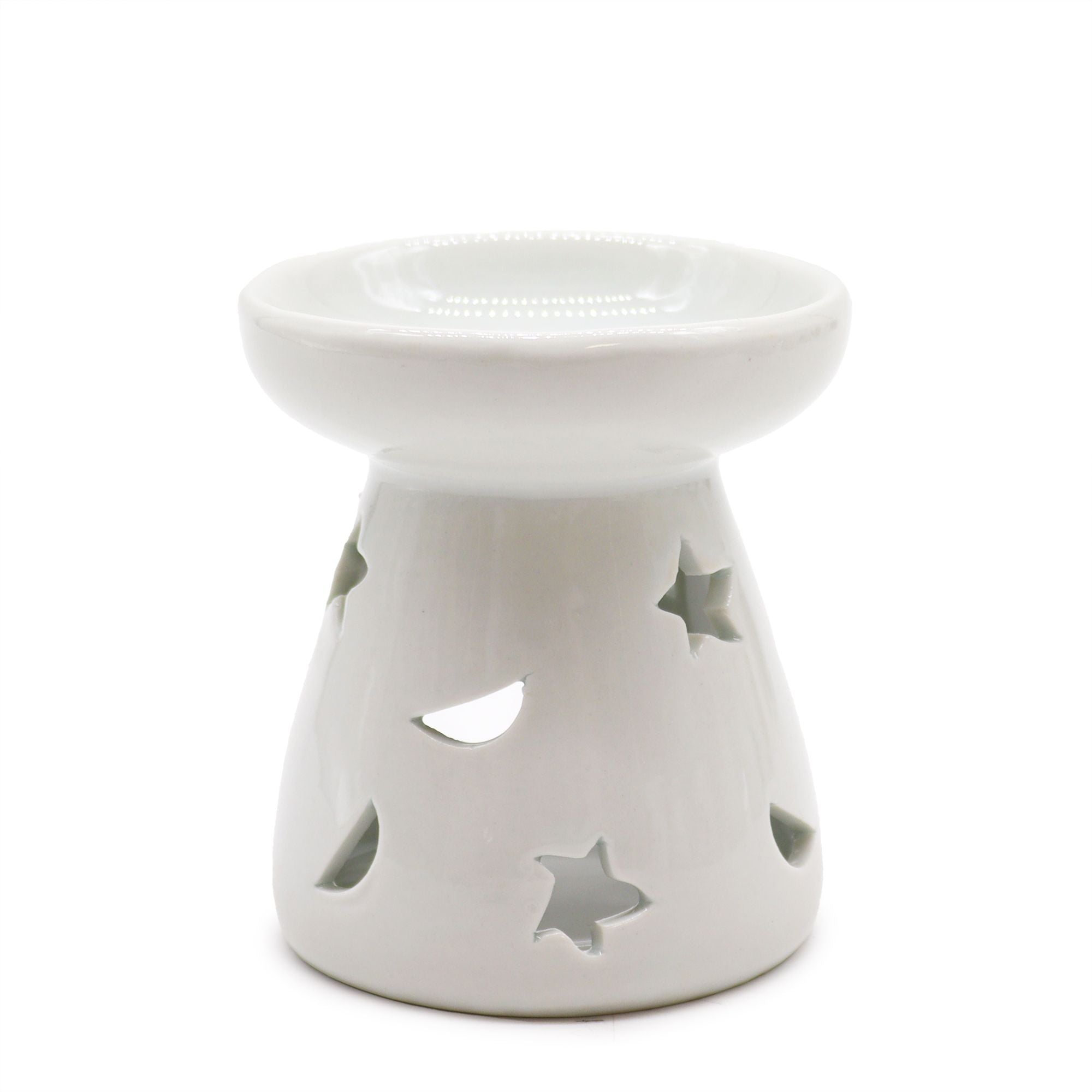 1x SM Classic White Oil Burner - Moon &amp; Star