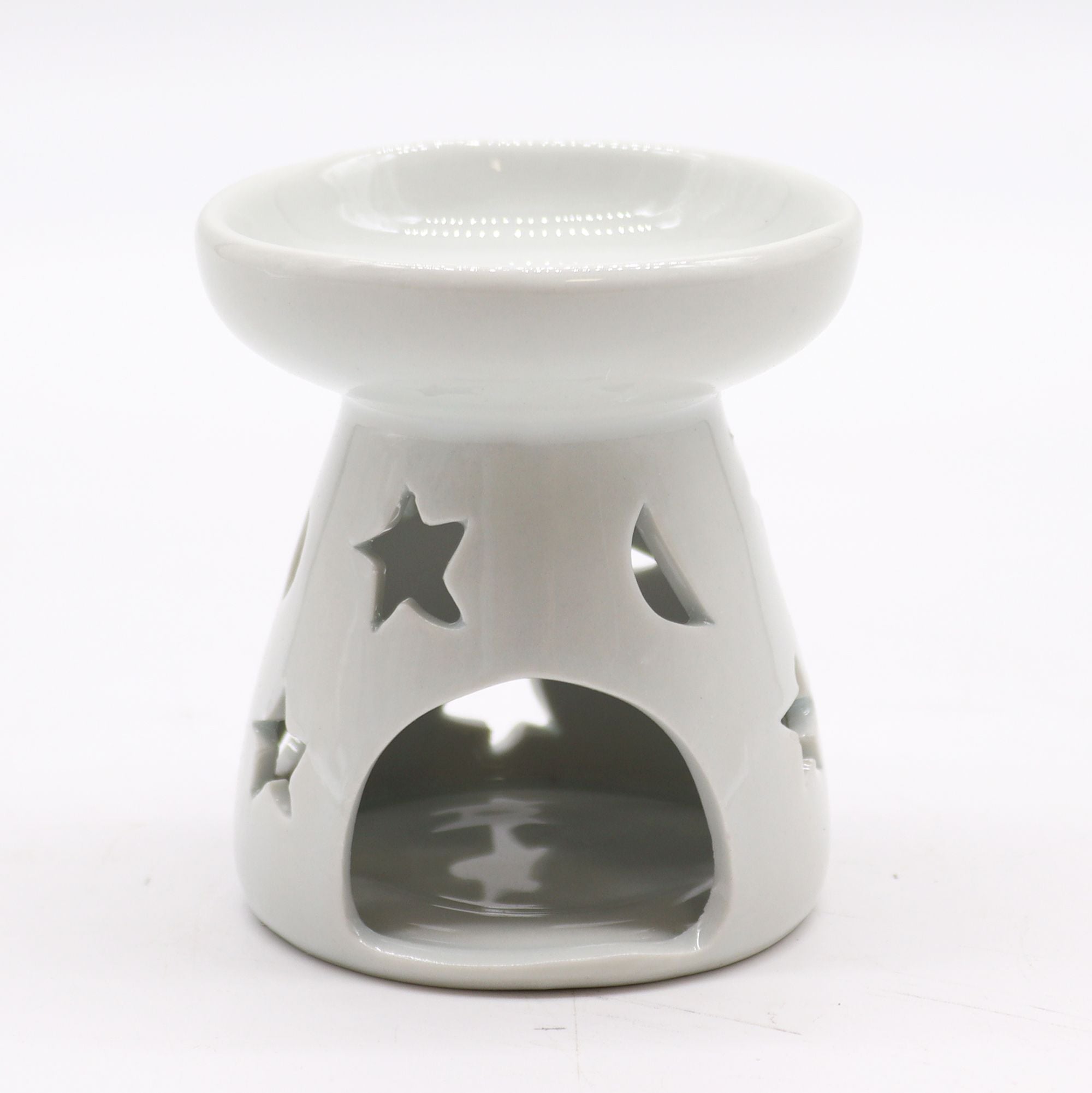 1x SM Classic White Oil Burner - Moon &amp; Star