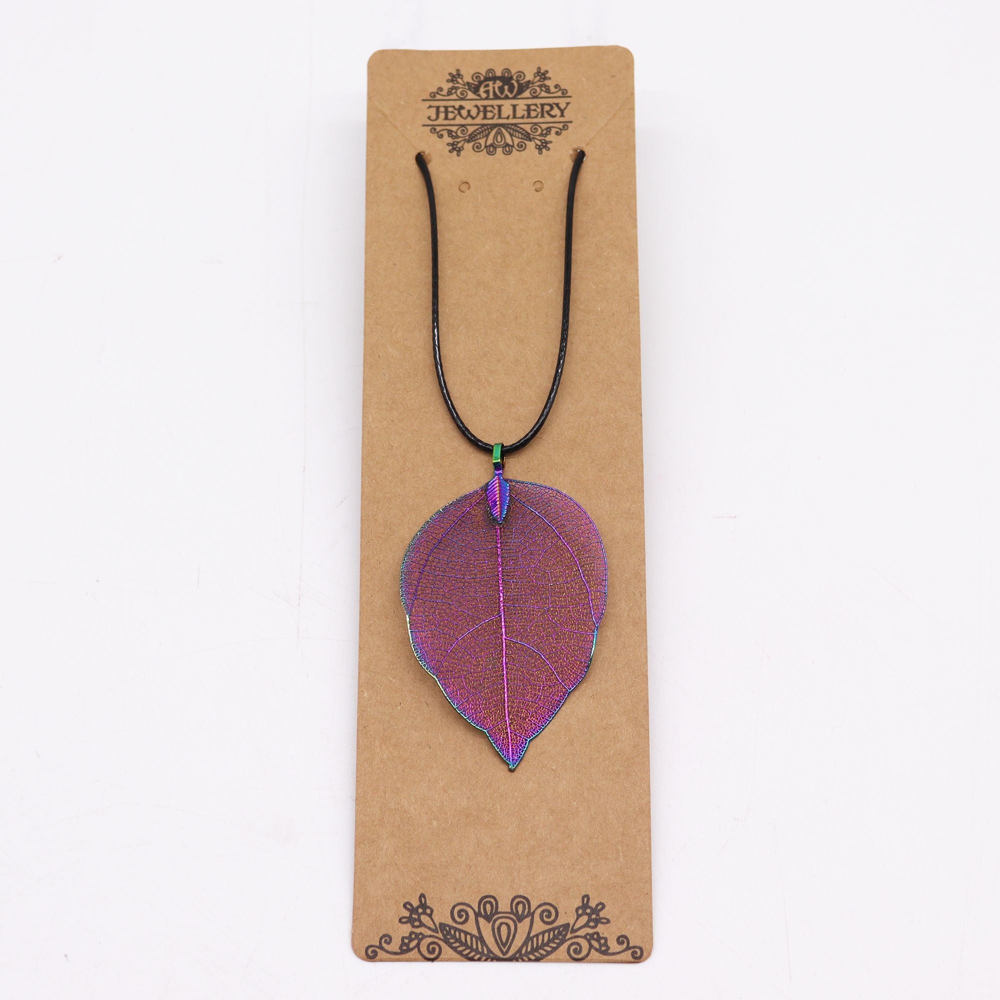 Necklace - Bravery Leaf - Lavender