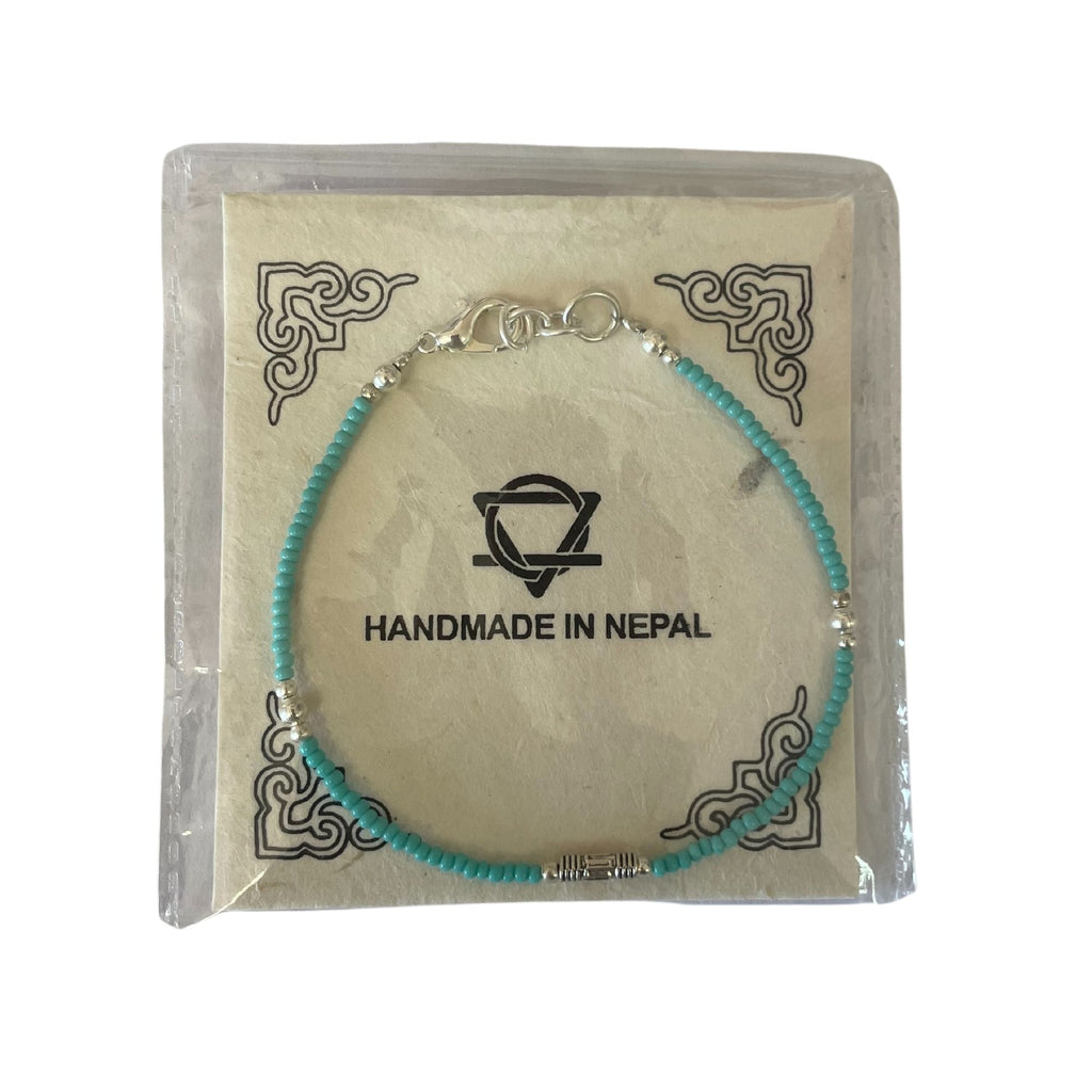 Nepalese Extra Fine Gem Bracelet - Turquoise &amp; Teardrop
