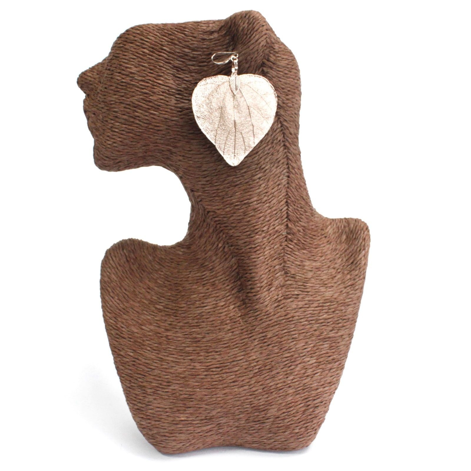 Earrings - Heart Leaf - Pink Gold