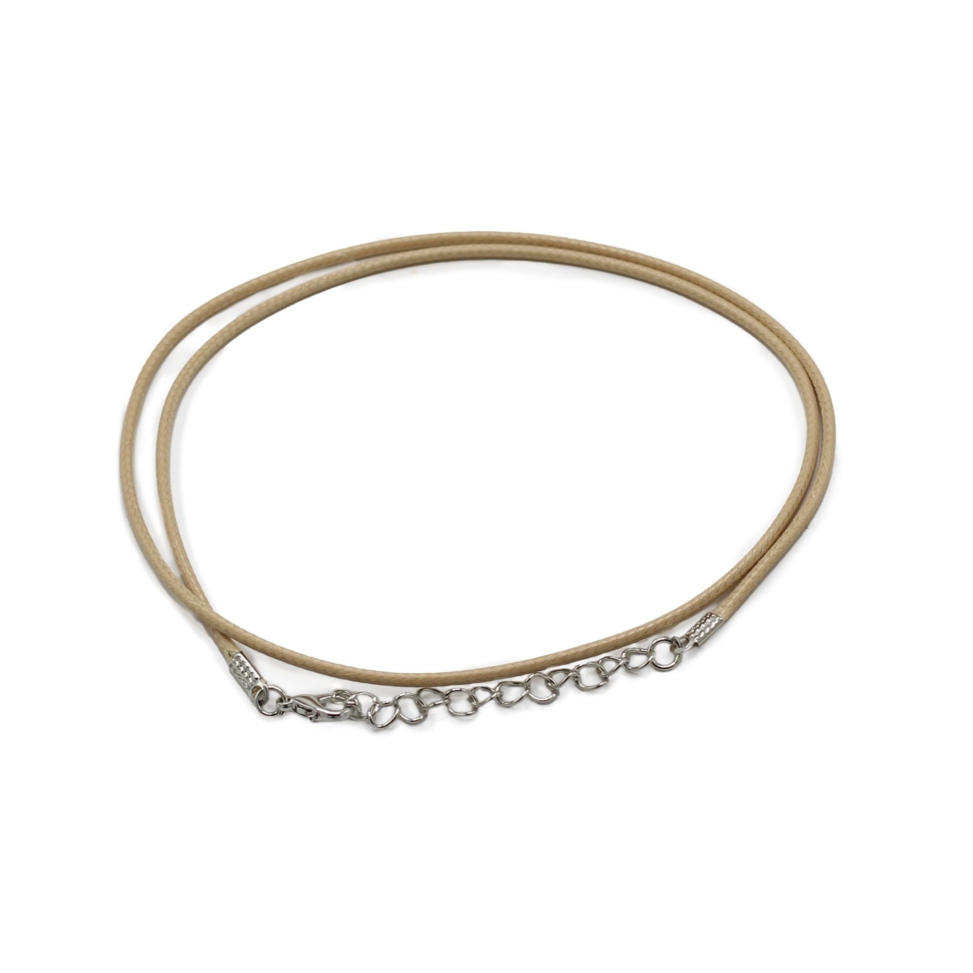 Packs Waxed Pendant Cords - 2mm x 55cm - Assorted - Tan 117